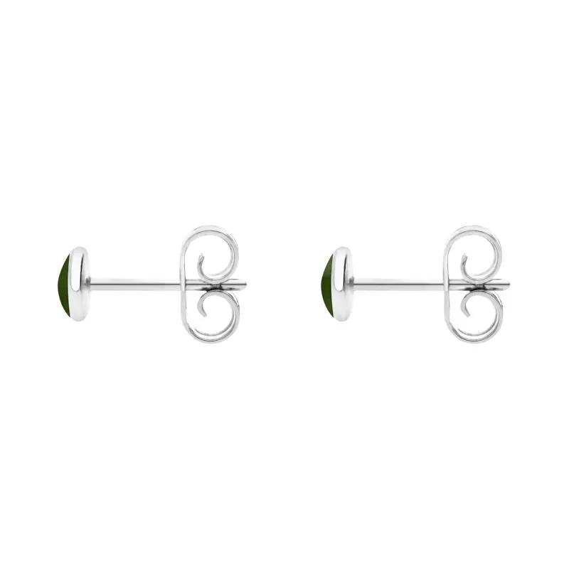 Sterling Silver Jade 4mm Classic Small Round Stud Earrings sold by Jura Watches product image thumbnail 2