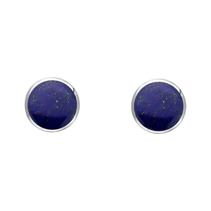 Sterling Silver Lapis Lazuli 4mm Classic Small Round Stud Earrings sold by Jura Watches