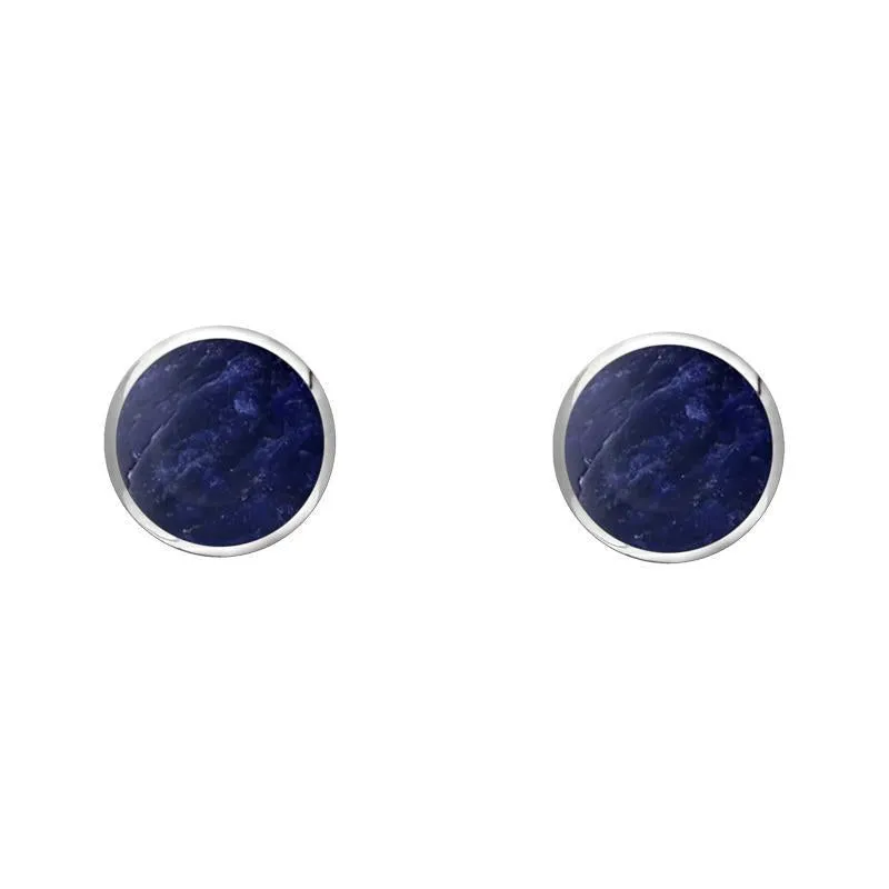 Sterling Silver Sodalite 4mm Classic Small Round Stud Earrings sold by Jura Watches