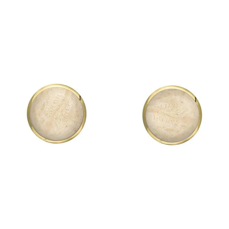 9ct Yellow Gold Coquina 4mm Classic Small Round Stud Earrings sold by Jura Watches