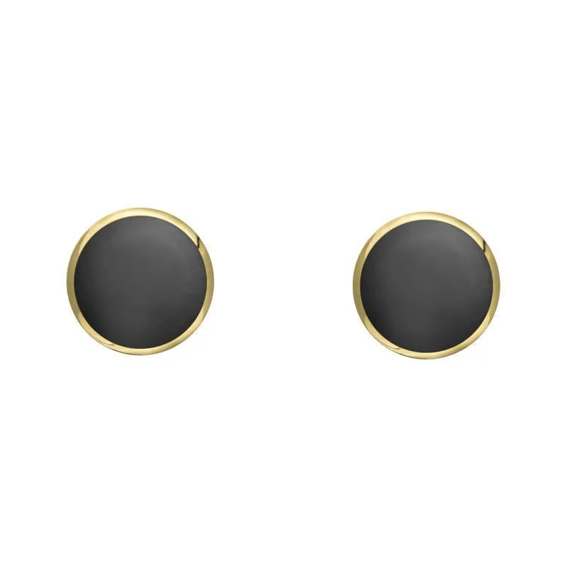 9ct Yellow Gold Hematite 4mm Classic Small Round Stud Earrings sold by Jura Watches