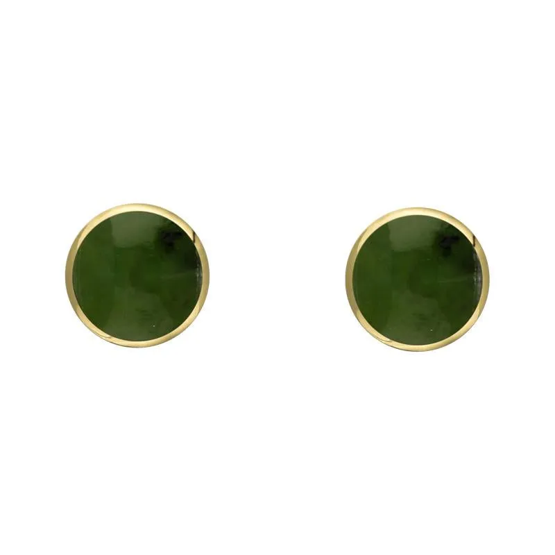 9ct Yellow Gold Jade 4mm Classic Small Round Stud Earrings sold by Jura Watches
