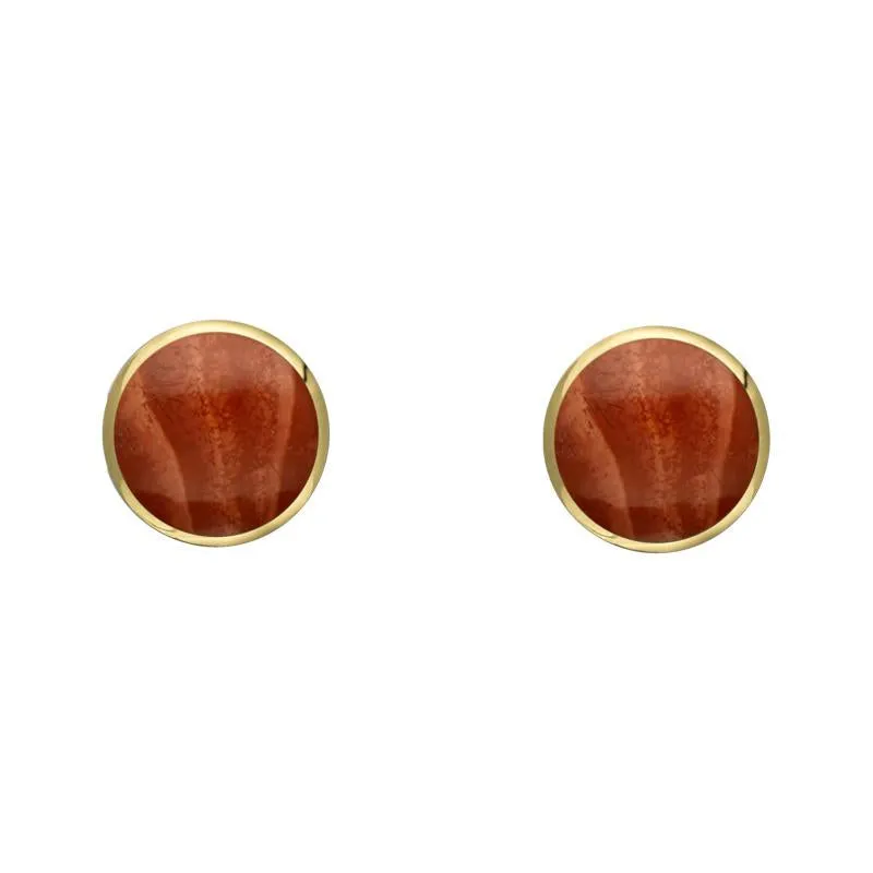 9ct Yellow Gold Jasper 4mm Classic Small Round Stud Earrings sold by Jura Watches