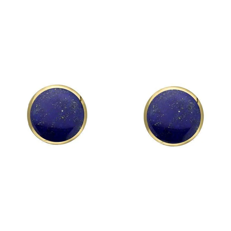 9ct Yellow Gold Lapis Lazuli 4mm Classic Small Round Stud Earrings sold by Jura Watches