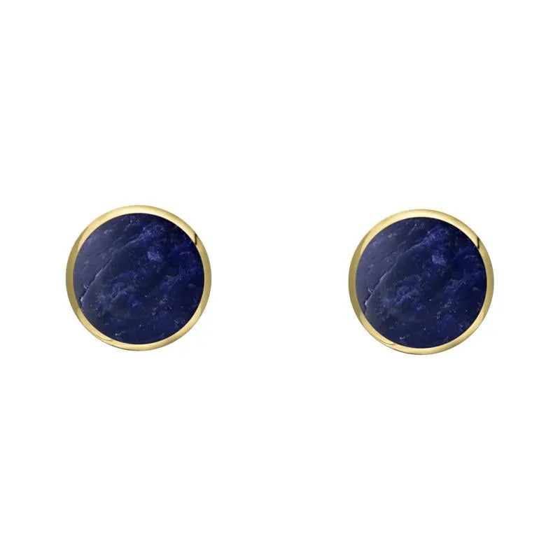 9ct Yellow Gold Sodalite 4mm Classic Small Round Stud Earrings sold by Jura Watches