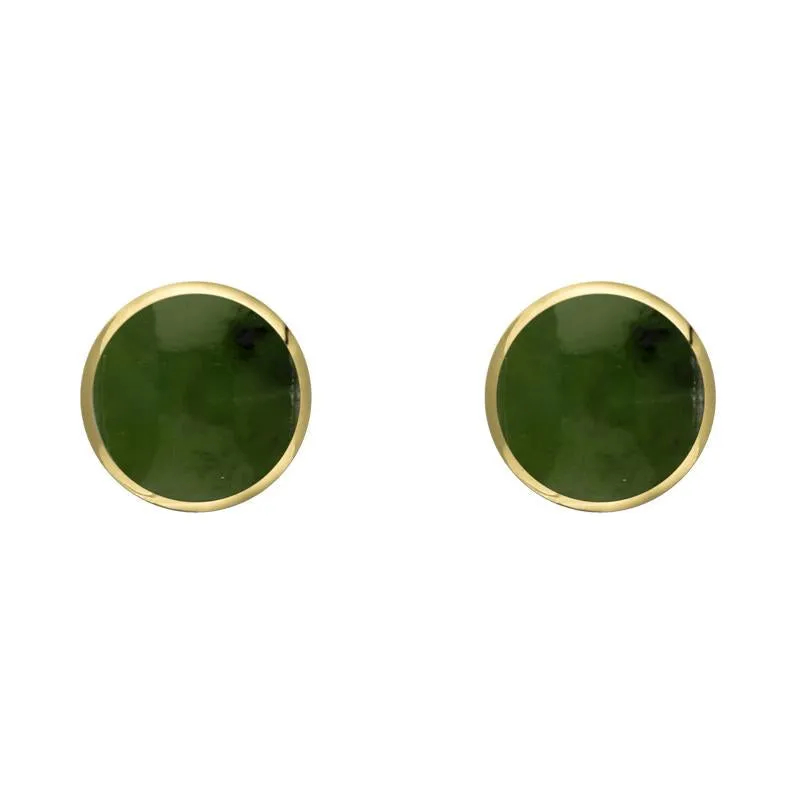 9ct Yellow Gold Jade 5mm Classic Small Round Stud Earrings sold by Jura Watches