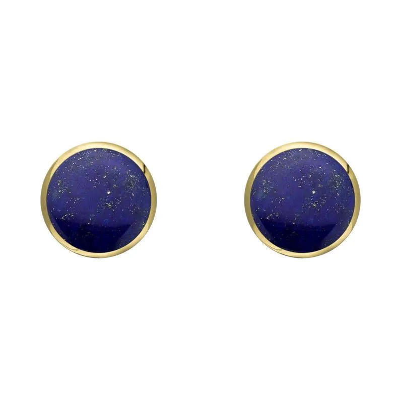 9ct Yellow Gold Lapis Lazuli 5mm Classic Small Round Stud Earrings sold by Jura Watches
