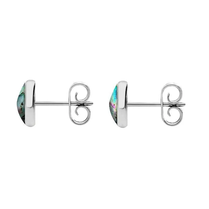 Sterling Silver Abalone 6mm Classic Medium Round Stud Earrings sold by Jura Watches product image thumbnail 2