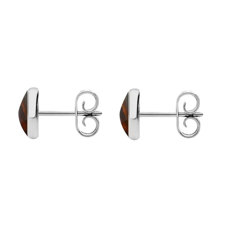 Sterling Silver Amber 6mm Classic Medium Round Stud Earrings sold by Jura Watches product image thumbnail 2