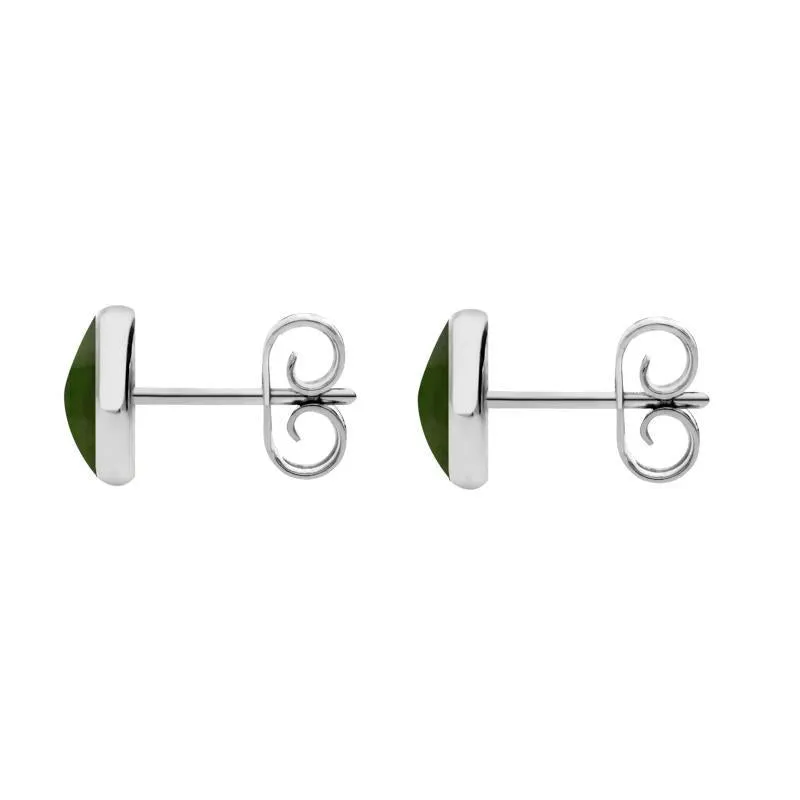 Sterling Silver Jade 6mm Classic Medium Round Stud Earrings sold by Jura Watches product image thumbnail 2