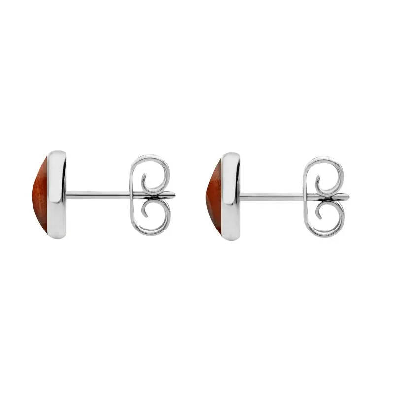 Sterling Silver Jasper 6mm Classic Medium Round Stud Earrings sold by Jura Watches product image thumbnail 2
