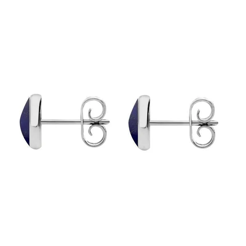 Sterling Silver Lapis Lazuli 6mm Classic Medium Round Stud Earrings sold by Jura Watches product image thumbnail 2