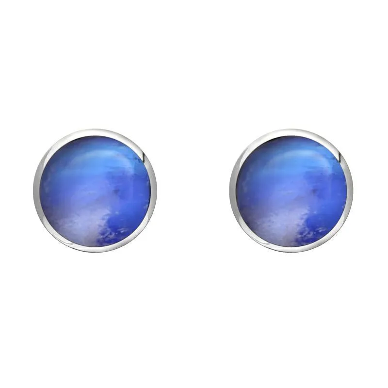 Sterling Silver Moonstone 6mm Classic Medium Round Stud Earrings sold by Jura Watches
