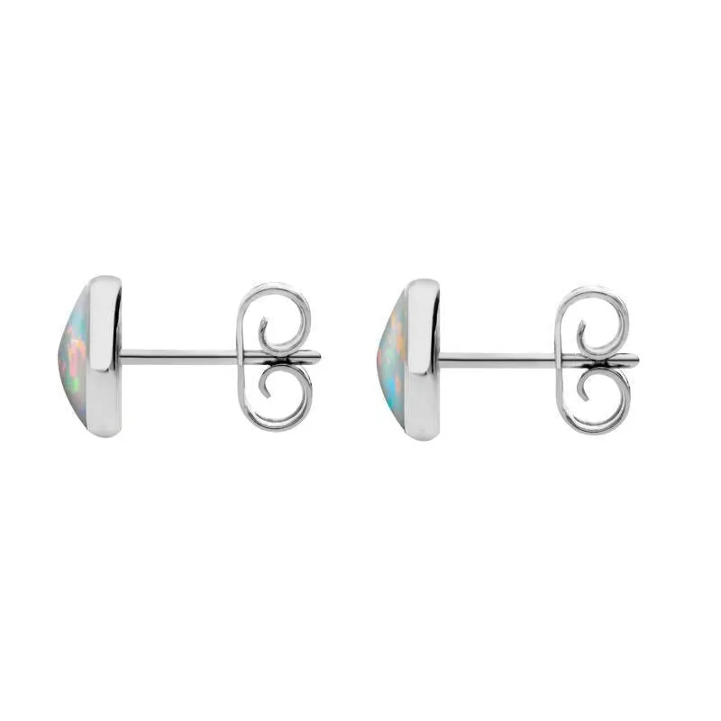 Sterling Silver Opal 6mm Classic Medium Round Stud Earrings sold by Jura Watches product image thumbnail 2