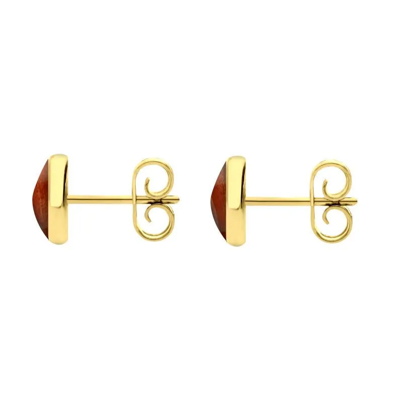 9ct Yellow Gold Jasper 6mm Classic Medium Round Stud Earrings sold by Jura Watches product image thumbnail 2