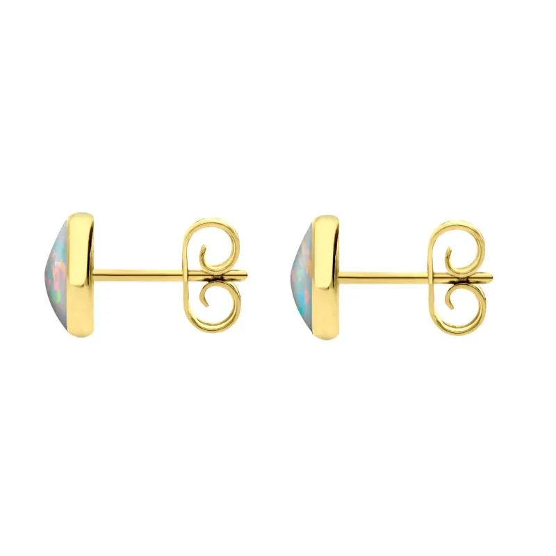9ct Yellow Gold Opal 6mm Classic Medium Round Stud Earrings sold by Jura Watches product image thumbnail 2