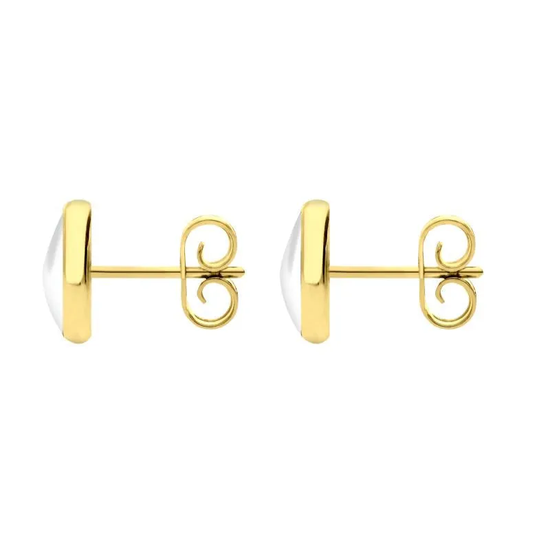 9ct Yellow Gold Bauxite 8mm Classic Large Round Stud Earrings sold by Jura Watches product image thumbnail 2