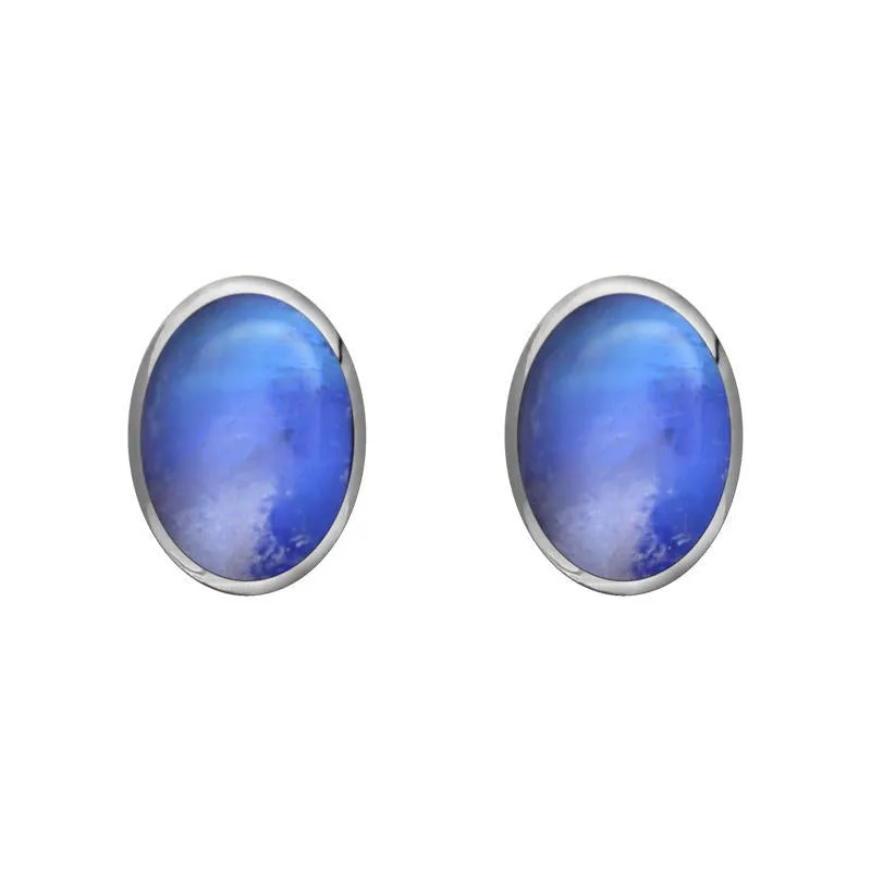 Sterling Silver Moonstone 7 x 5mm Classic Small Oval Stud Earrings sold by Jura Watches