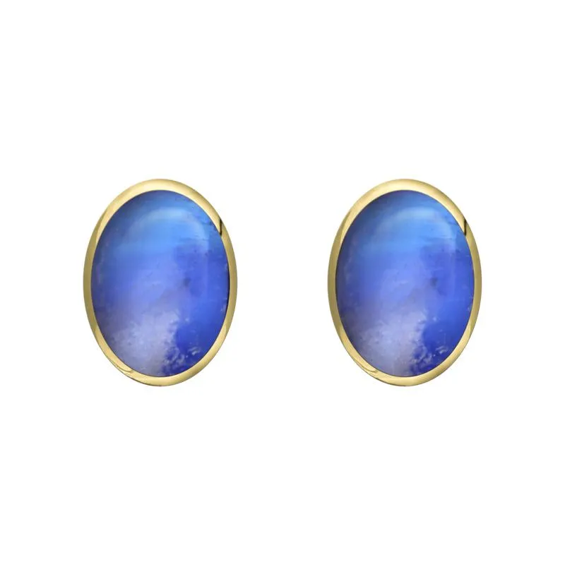 9ct Yellow Gold Moonstone 7 x 5mm Classic Small Oval Stud Earrings sold by Jura Watches