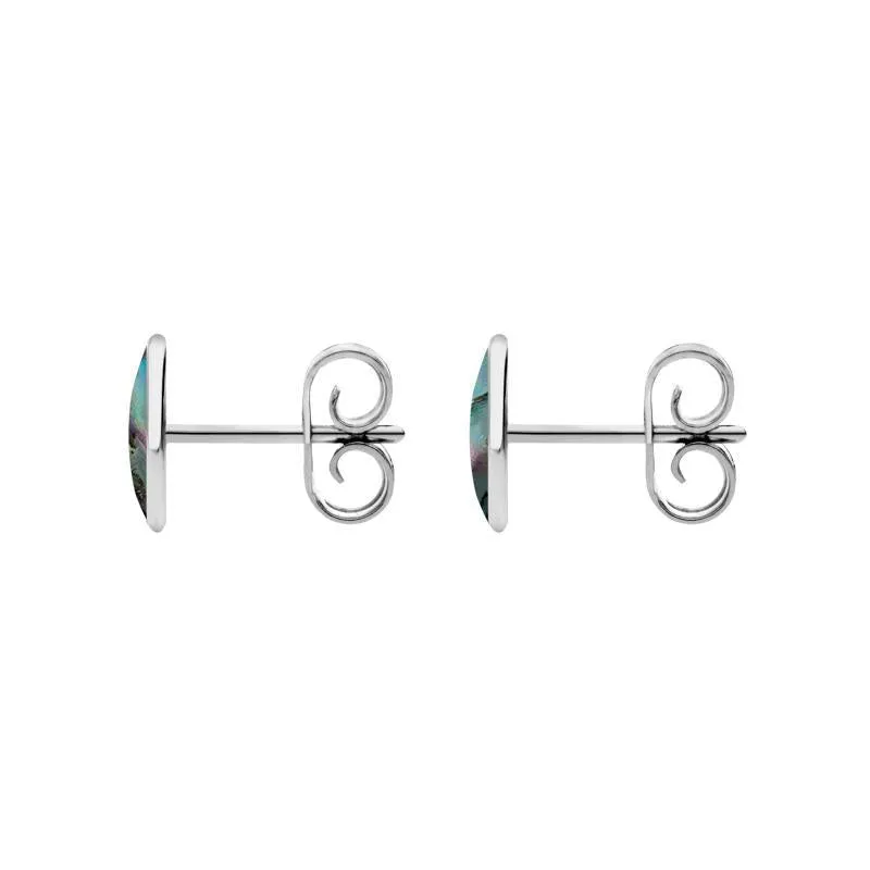 Sterling Silver Abalone 8 x 6mm Classic Medium Oval Stud Earrings sold by Jura Watches product image thumbnail 2