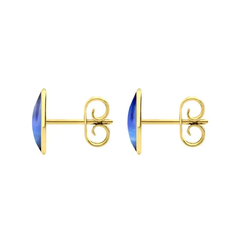 9ct Yellow Gold Moonstone 8 x 10mm Classic Large Oval Stud Earrings sold by Jura Watches product image thumbnail 2