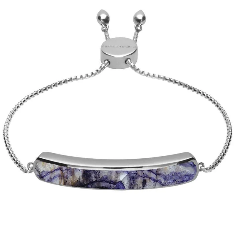 Sterling Silver Blue John Lineaire Long Bracelet sold by Jura Watches