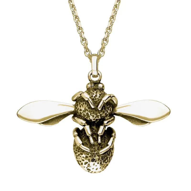 9ct Yellow Gold Turquoise Stone Set Body Bee Necklace sold by Jura Watches product image thumbnail 2