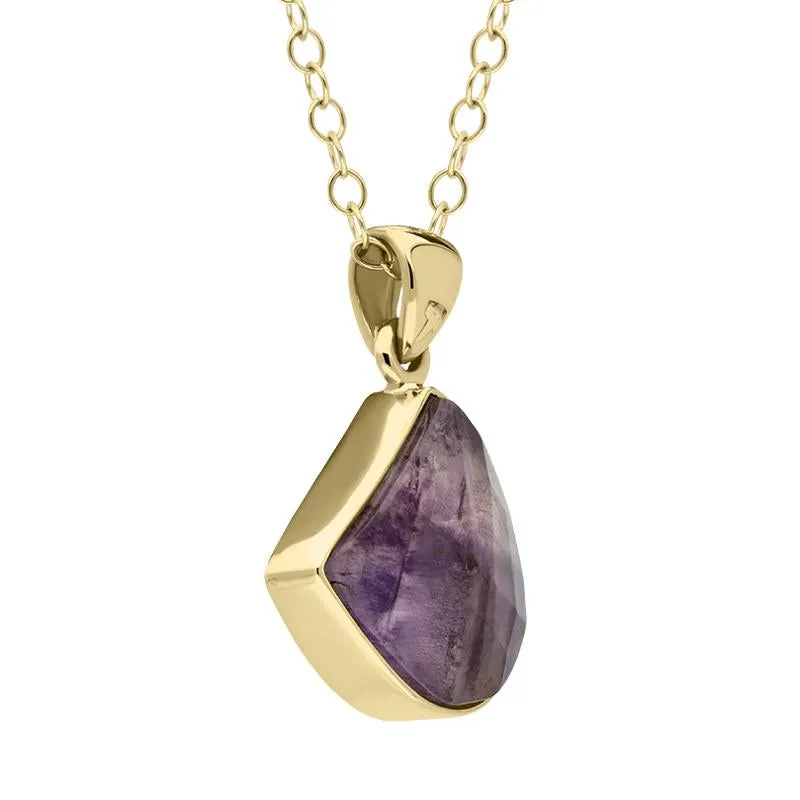 18ct Yellow Gold Blue John Faceted Half Oval Necklace sold by Jura Watches product image thumbnail 2