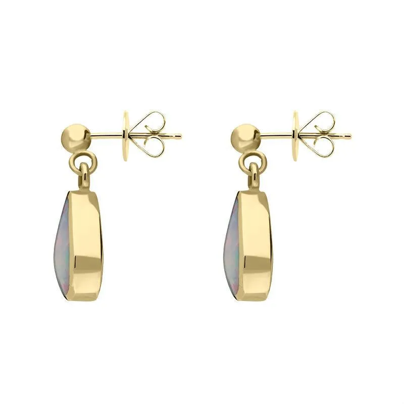 9ct Yellow Gold Opal Drinky Tear Shaped Drop Earrings sold by Jura Watches product image thumbnail 2