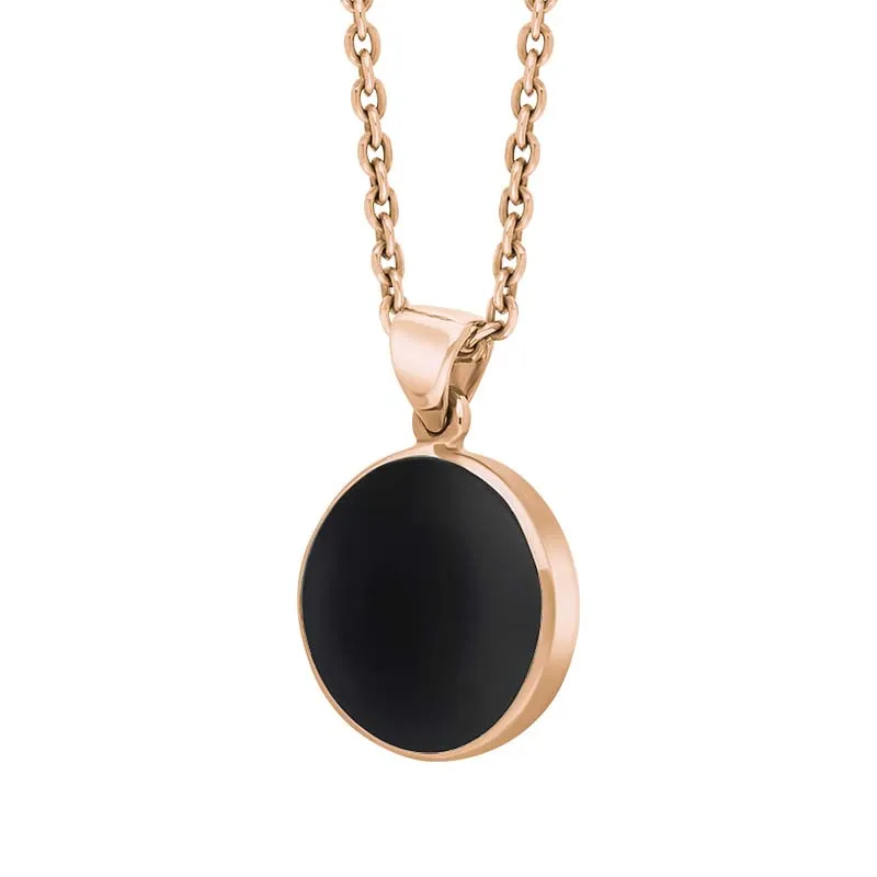 9ct Rose Gold Whitby Jet Plain Round Necklace sold by Jura Watches product image thumbnail 2