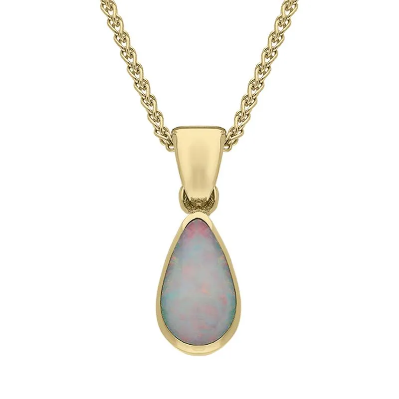 9ct Yellow Gold  Opal Dinky Pear Necklace sold by Jura Watches