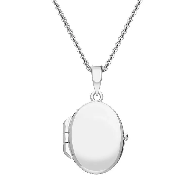 Sterling Silver Small Oval Keepsake Locket sold by Jura Watches