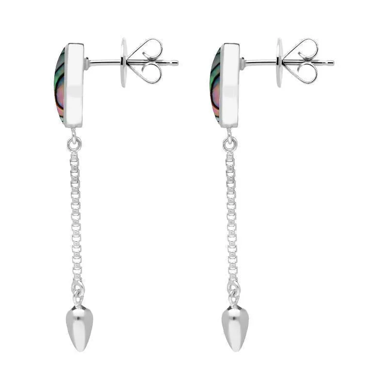 Sterling Silver Abalone Lineaire Medium Drop Stud Earrings sold by Jura Watches product image thumbnail 2