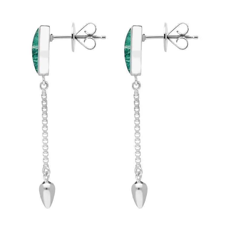 Sterling Silver Amazonite Lineaire Medium Drop Stud Earrings sold by Jura Watches product image thumbnail 2