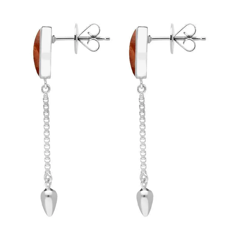 Sterling Silver Jasper Lineaire Medium Drop Stud Earrings sold by Jura Watches product image thumbnail 2
