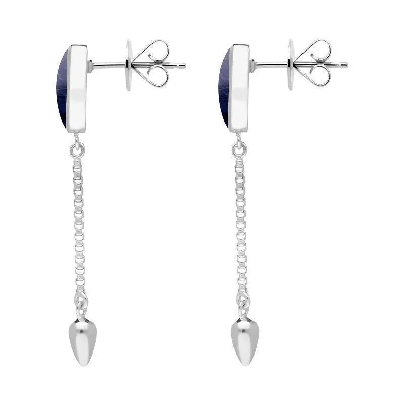 Sterling Silver Sodalite Lineaire Medium Drop Stud Earrings sold by Jura Watches product image thumbnail 2