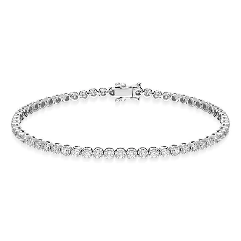 18ct White Gold 2.20ct Diamond Tennis Bracelet sold by Jura Watches