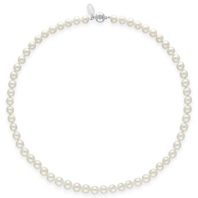 White Pearl 8mm Round Bead Necklace sold by Jura Watches