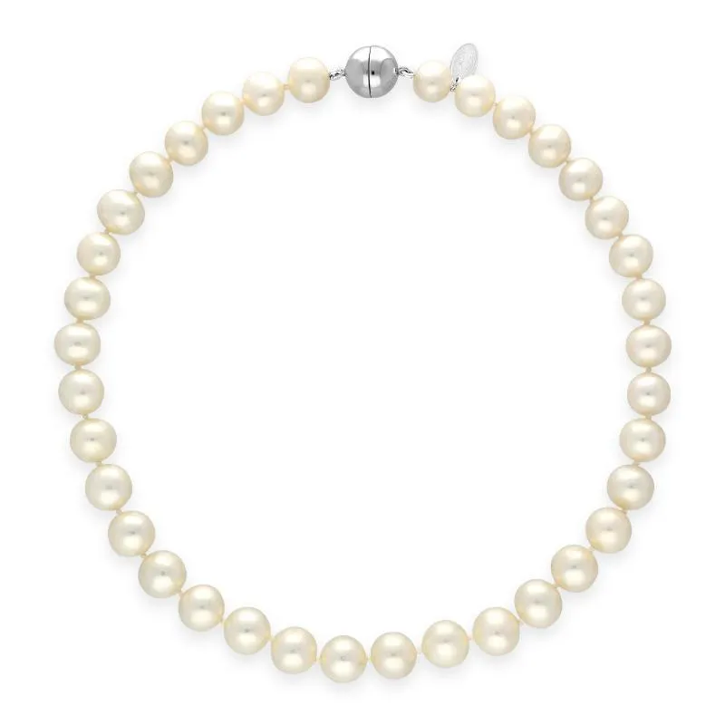 White Pearl 10mm Round Bead Necklace sold by Jura Watches