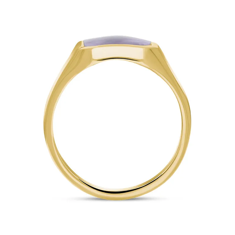 9ct Yellow Gold Blue John Cut Corners Signet Ring sold by Jura Watches product image thumbnail 3