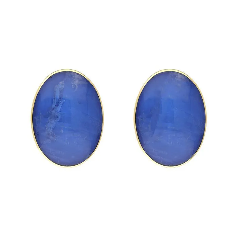 9ct Yellow Gold Moonstone Oval Stud Earrings sold by Jura Watches