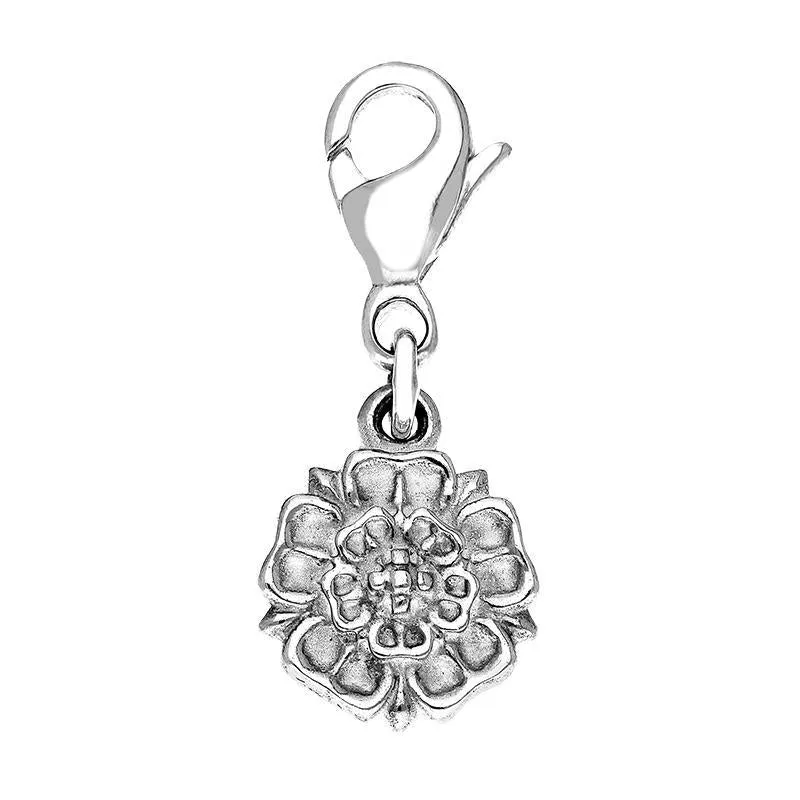 Sterling Silver Rose Dropper Carabiner Charm sold by Jura Watches