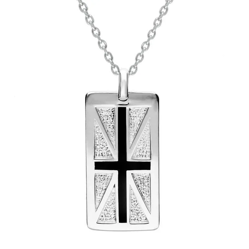 Sterling Silver Whitby Jet Union Jack Two Piece Set sold by Jura Watches product image thumbnail 2