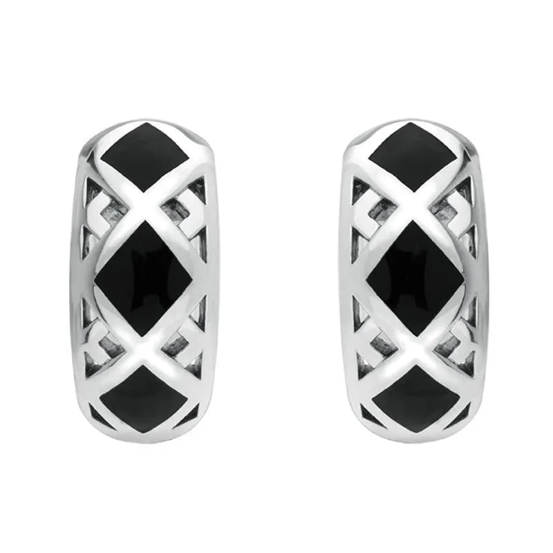 Sterling Silver Whitby Jet Curved Crossover Three Piece Set sold by Jura Watches product image thumbnail 2