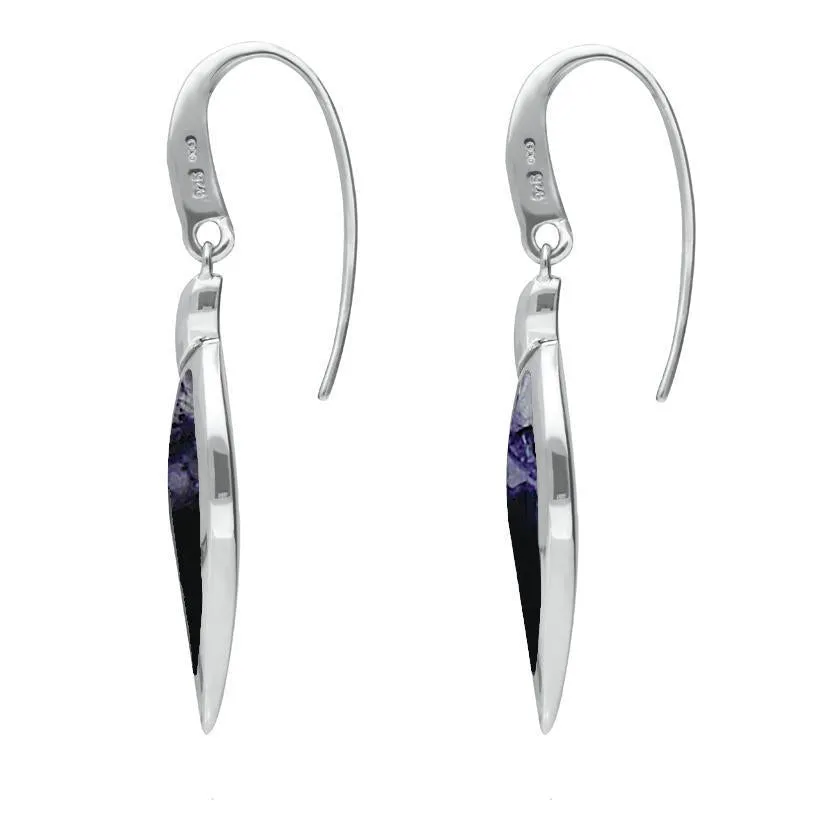 Sterling Silver Blue John Leaf Hook Drop Earrings sold by Jura Watches product image thumbnail 2