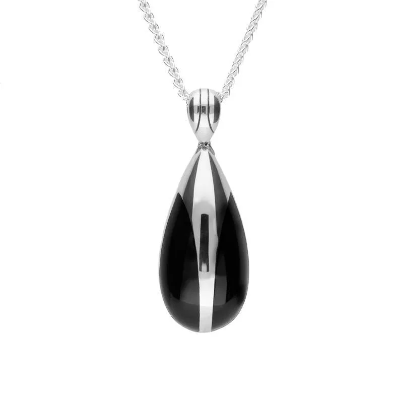 Sterling Silver Whitby Jet Pear Drop Two Piece Set sold by Jura Watches product image thumbnail 2