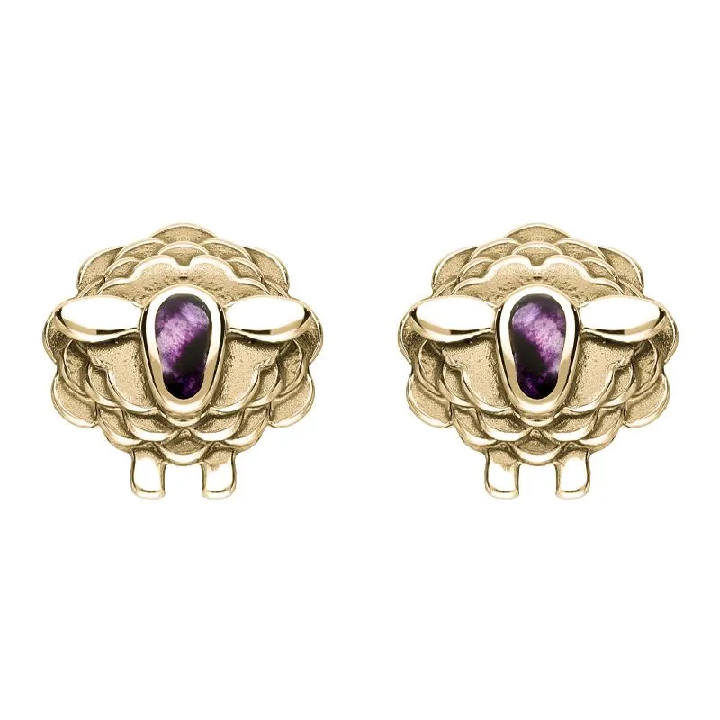 9ct Yellow Gold Blue John Sheep Two Piece Set sold by Jura Watches product image thumbnail 3