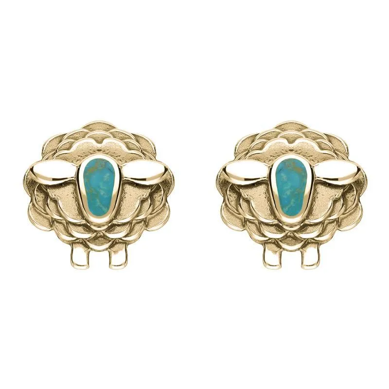 9ct Yellow Gold Turquoise Sheep Two Piece Set sold by Jura Watches product image thumbnail 3