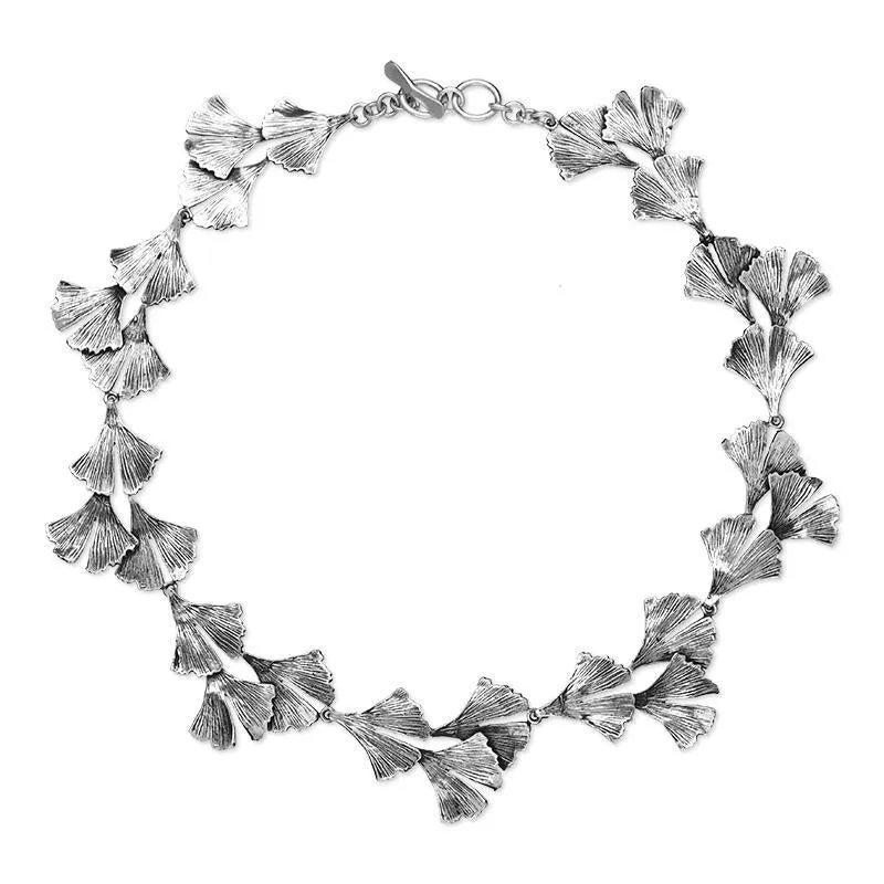 Sterling Silver Gingko Leaf Necklace sold by Jura Watches