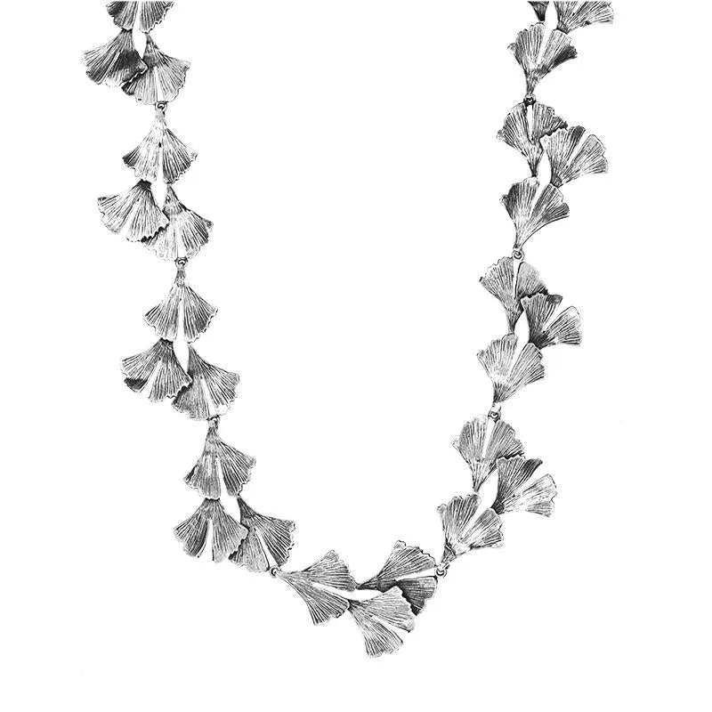 Sterling Silver Gingko Leaf Necklace sold by Jura Watches product image thumbnail 2